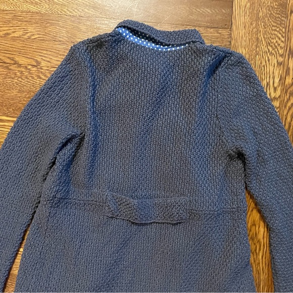 Boden Long Gray Knit Sweater Cardigan Size 12 - Picture 14 of 16